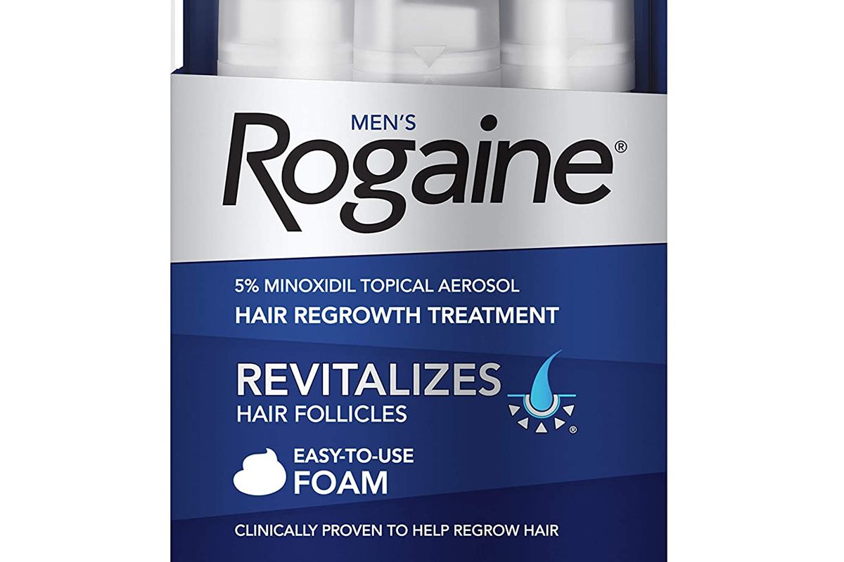 rogaine mens 5 percent minoxidil foam for hair regrowth unscented
