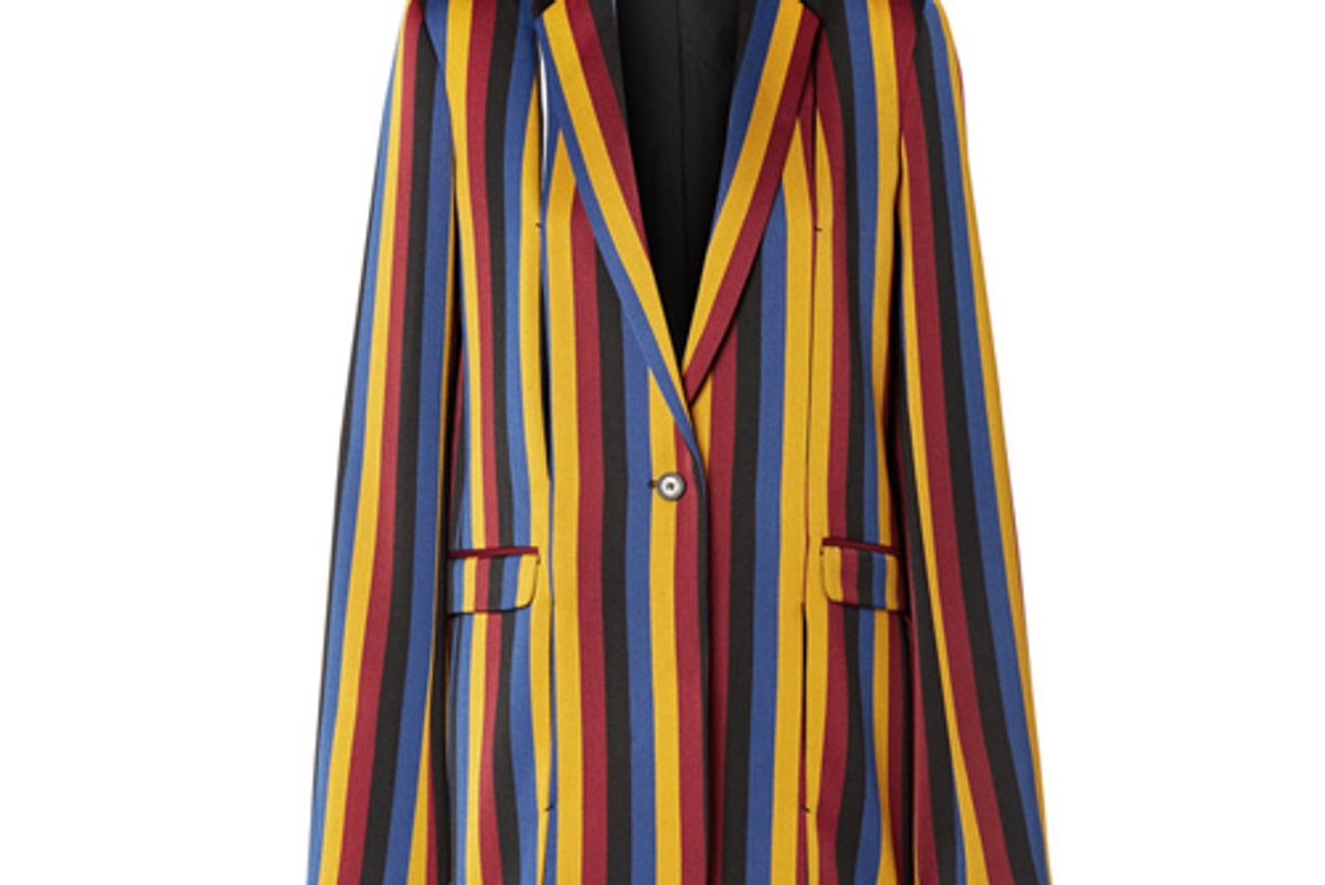 rokh striped cotton and wool blend jacquard blazer