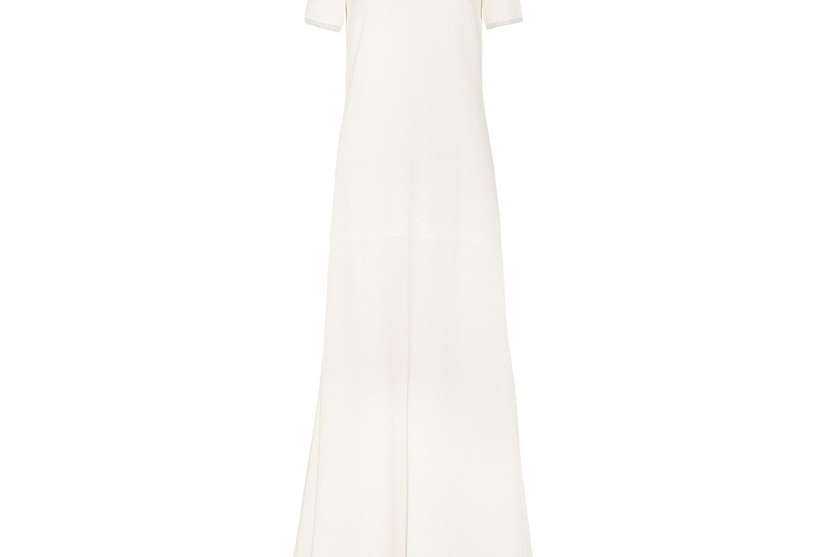 roksanda organza trimmed wool crepe gown shop