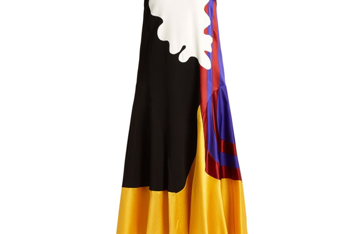 Valtteri Abstract-Panel Silk-Blend Dress