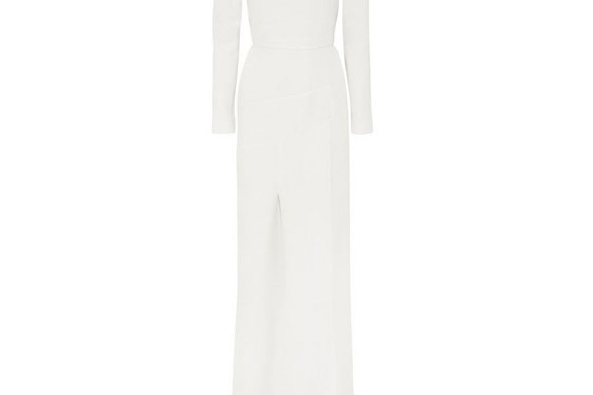 roland mouret ella wool crepe gown