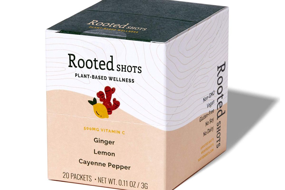 rooted shots ginger lemon cayenne pepper shot 500mg vitamin c non gmo vegan
