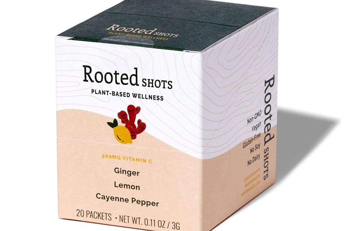 rooted shots ginger lemon cayenne pepper shot 500mg vitamin c non gmo vegan
