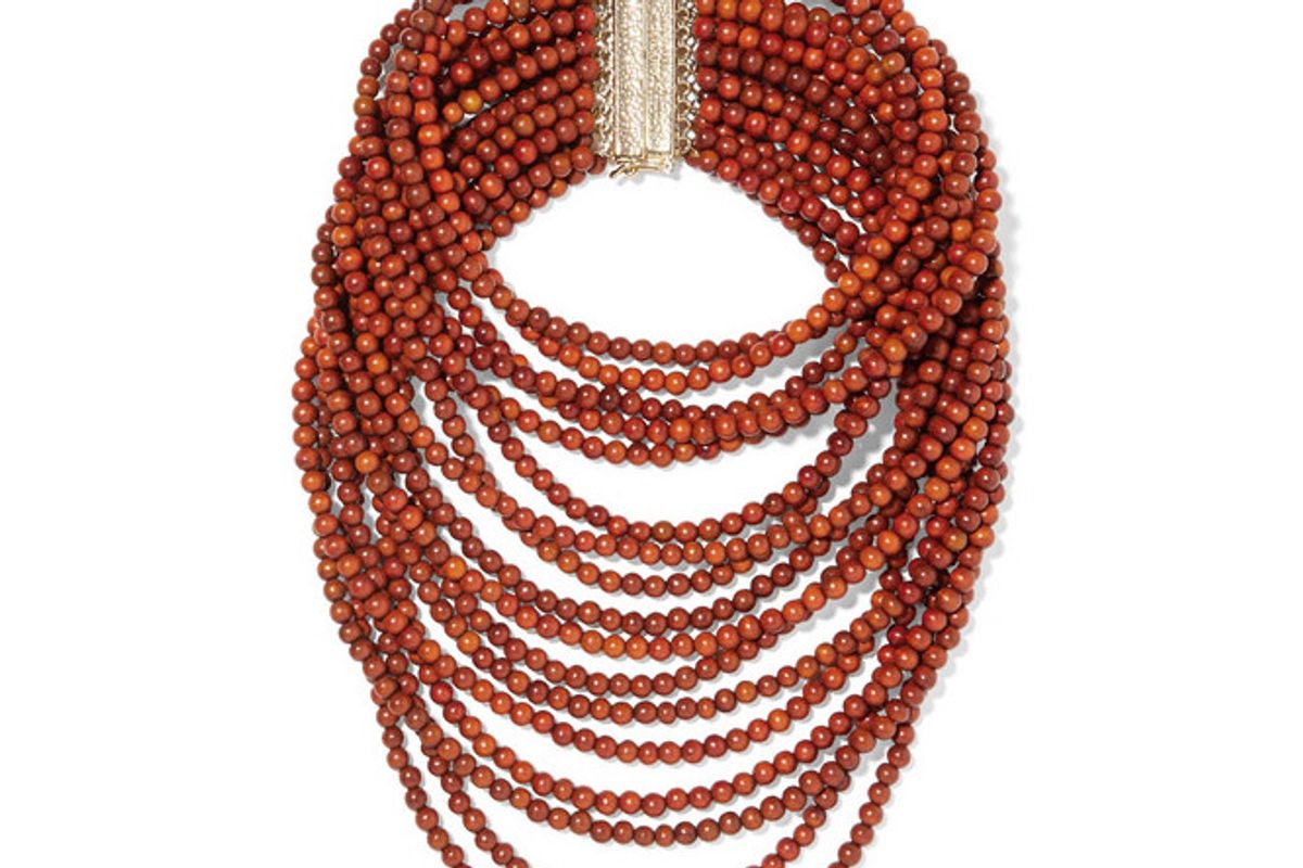 rosantica arizona gold tone beaded necklace