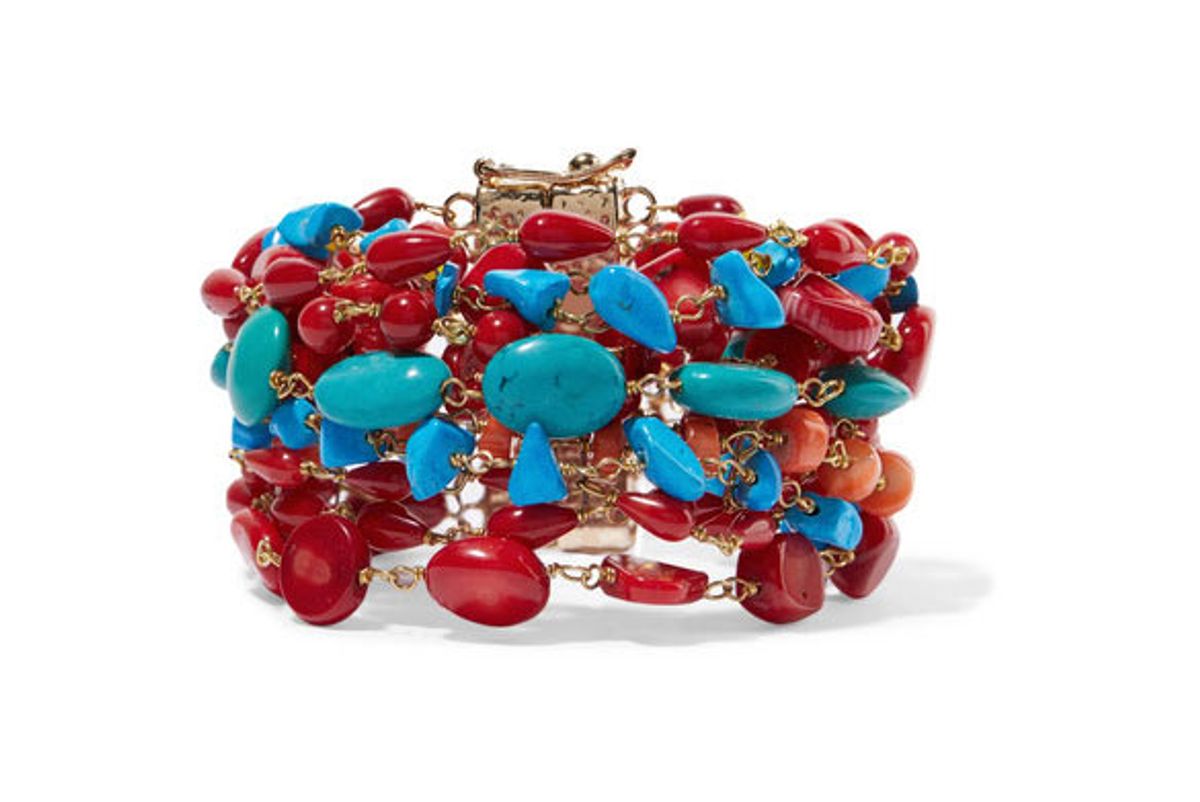 rosantica prato florito gold-tone beaded bracelet