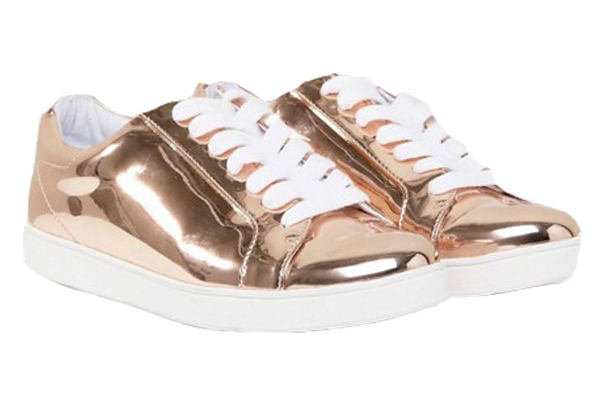 Faith Rose Gold Lace Up Sneakers