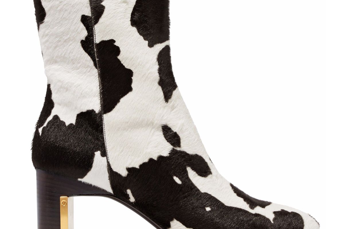 rosetta getty printed calf hair ankle boots