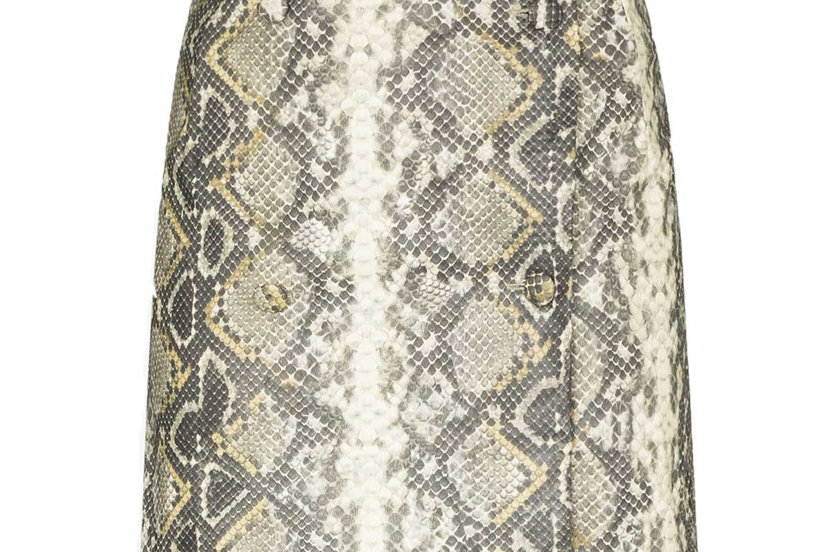 rotate london snake print mini skirt