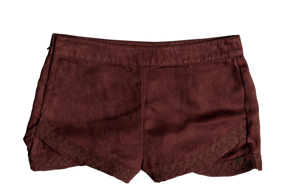 roxy hot spring arizona faux suede shorts