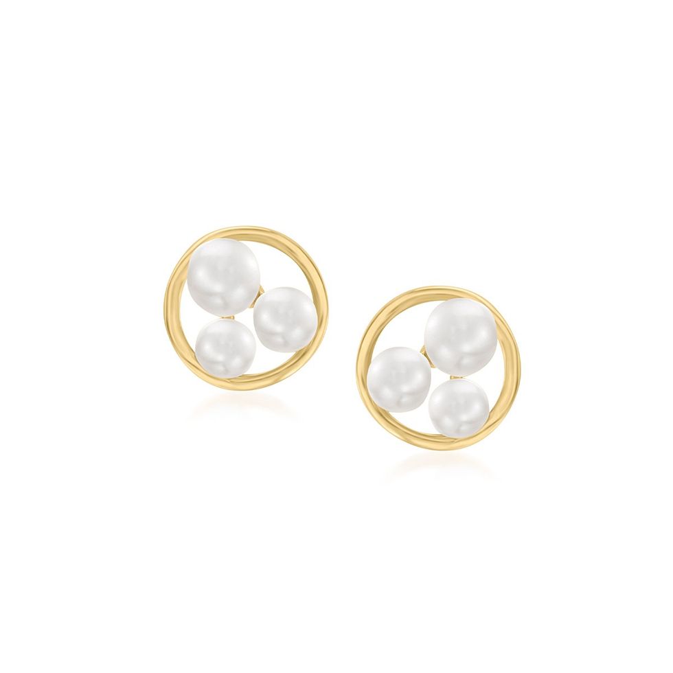 RS Pure  Pearl Circle Studs