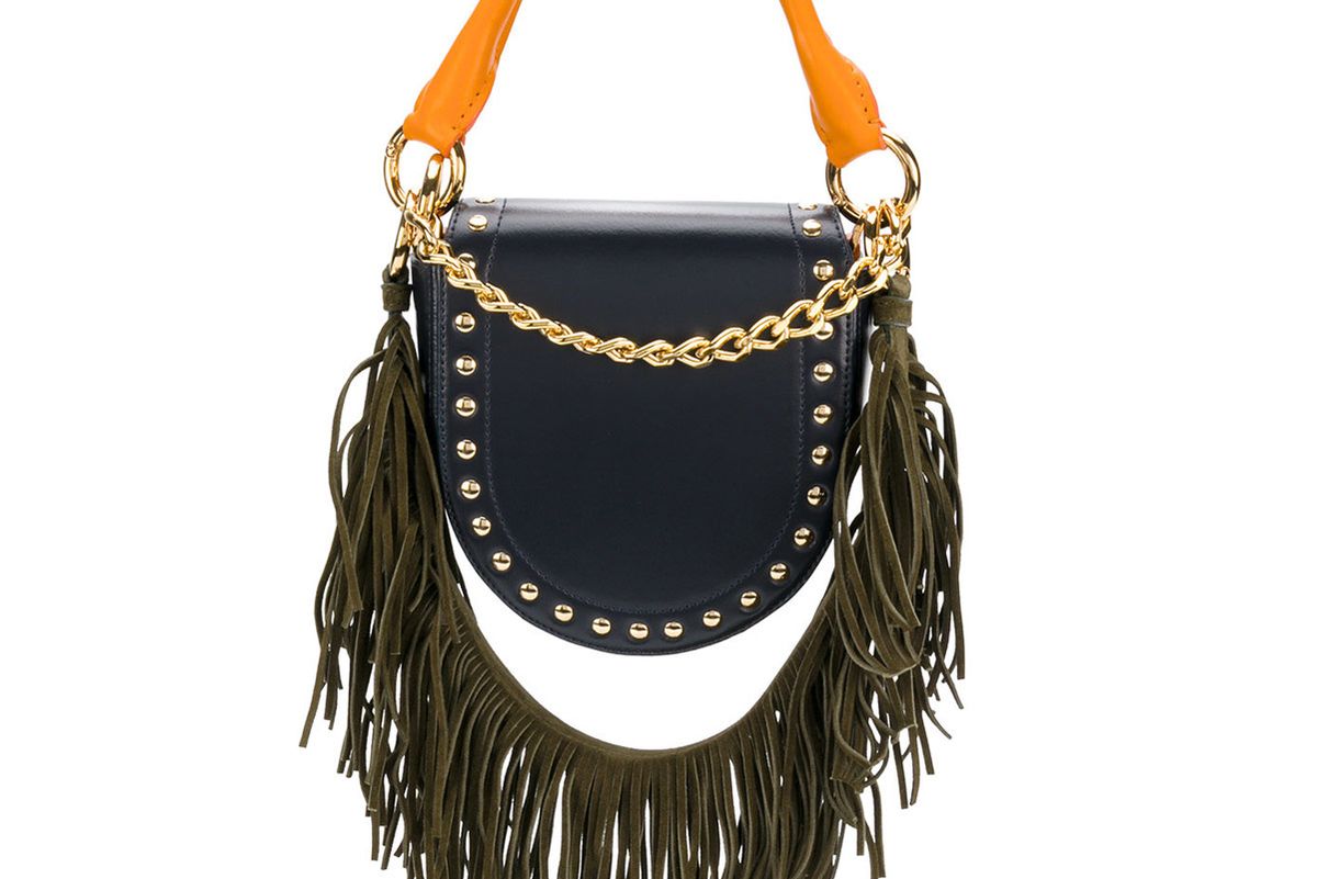 Fringed Half Moon Shoulder Bag