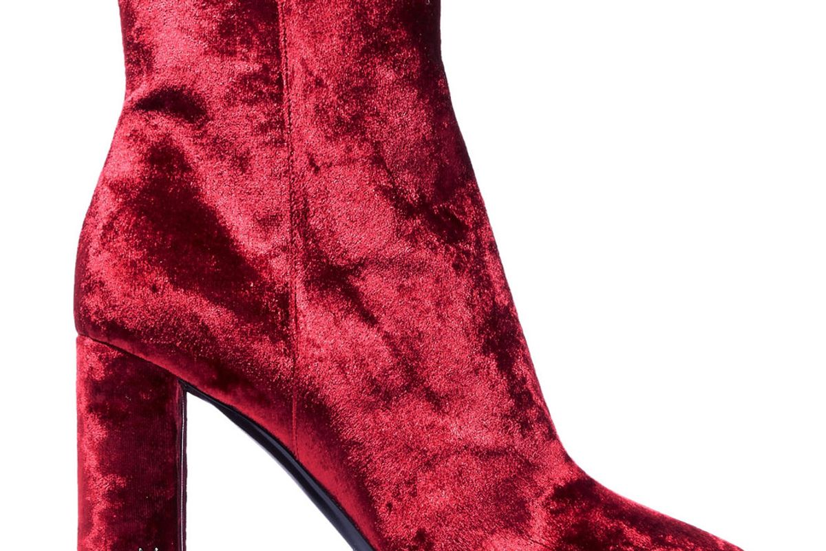 Loulou Velvet Ankle Boots
