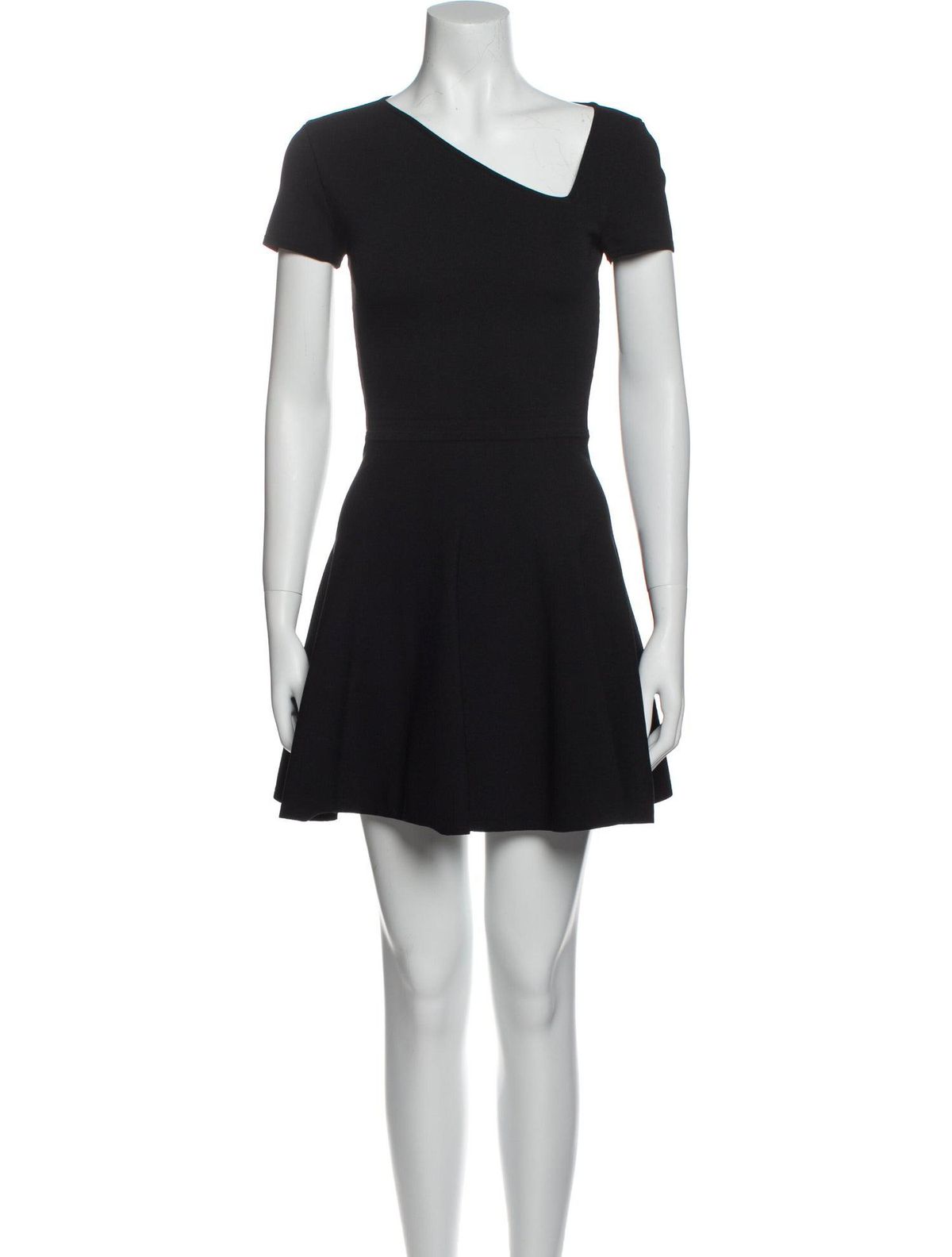 saint laurent asymmetrical mini dress