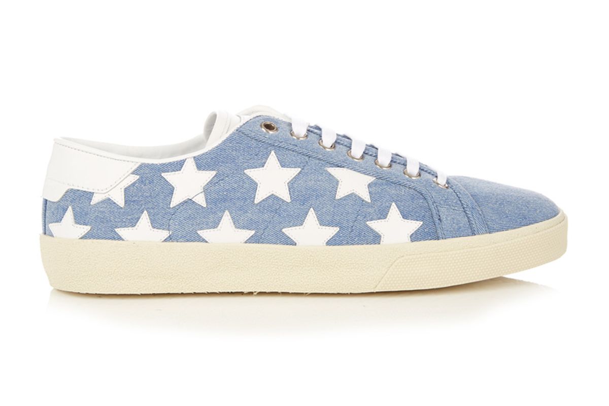 Court Classic Star-Appliqué Denim Trainers