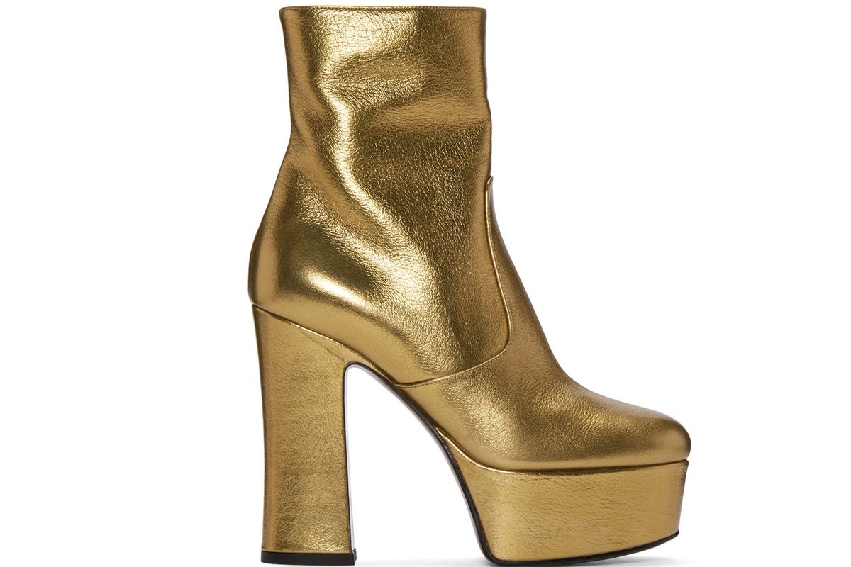 Gold Platform Candy Boots