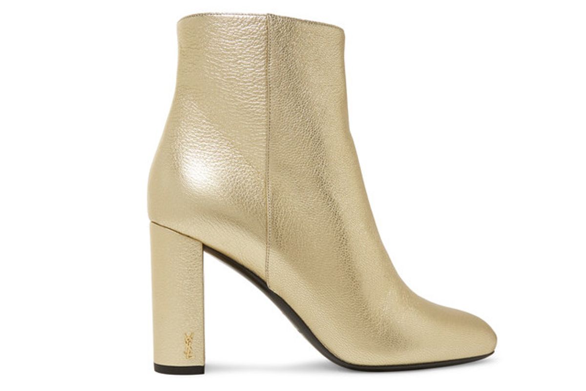 Lou Lou Metallic Textured-leather Ankle Boots