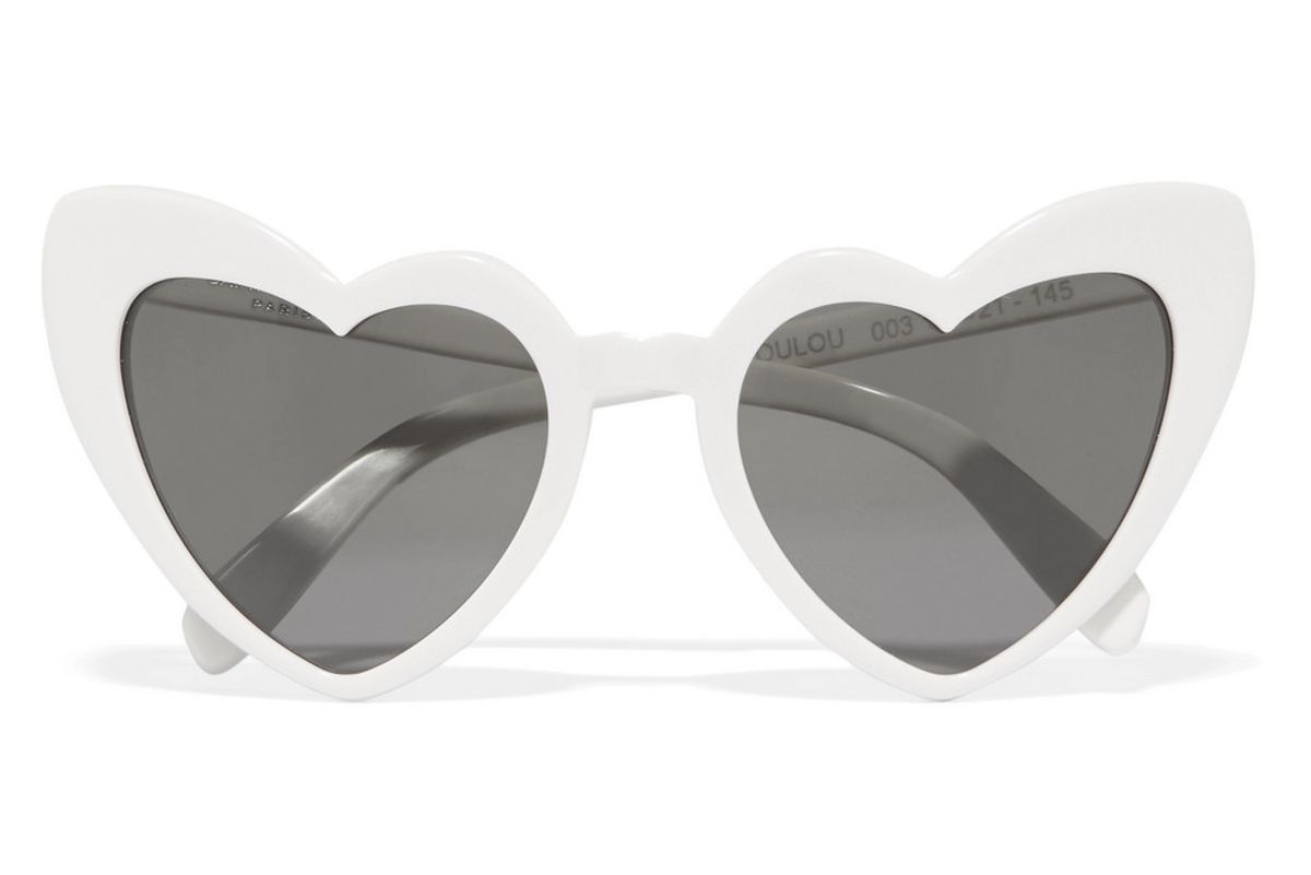 saint laurent loulou heart frame acetate sunglasses