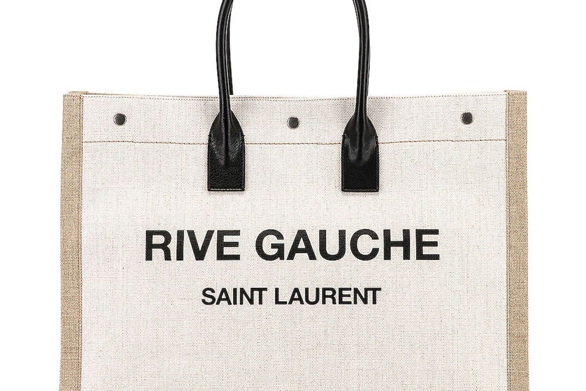 saint laurent rive gauche canvas noe tote