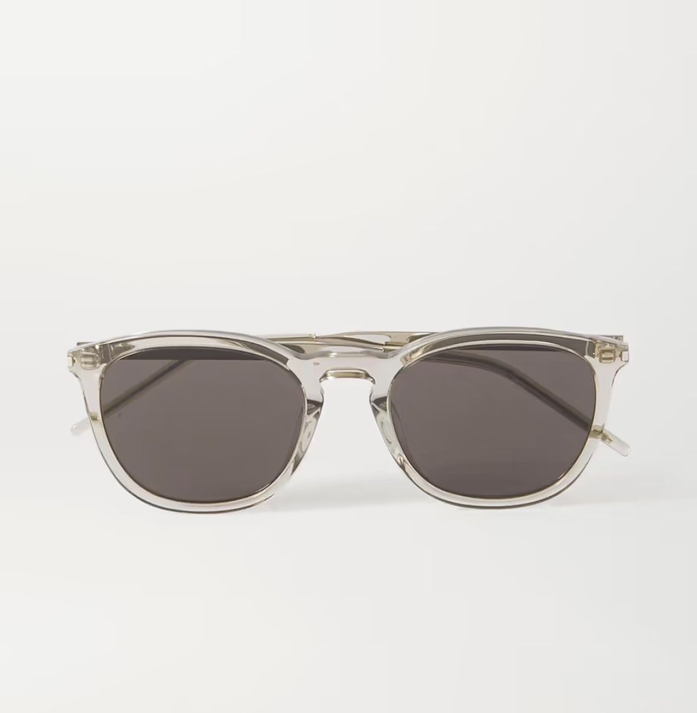 New Wave Square-Frame Tortoiseshell Acetate Sunglasses