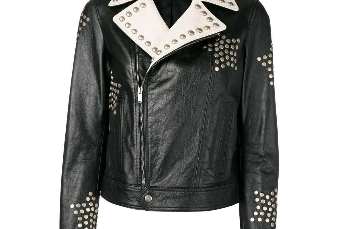 saint laurent studded biker jacket