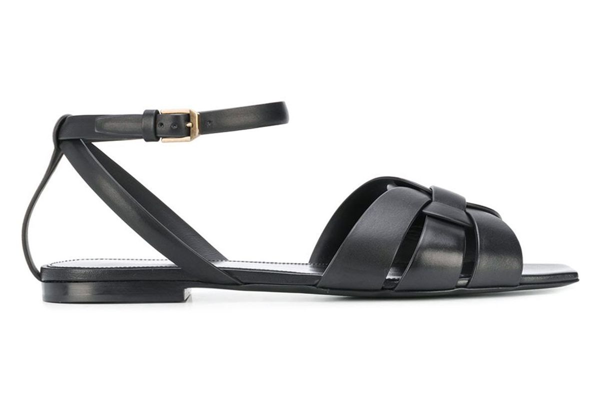 saint laurent tribute buckled sandals