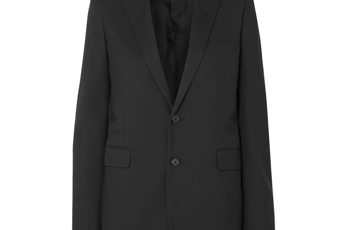 saint laurent wool gabardine blazer