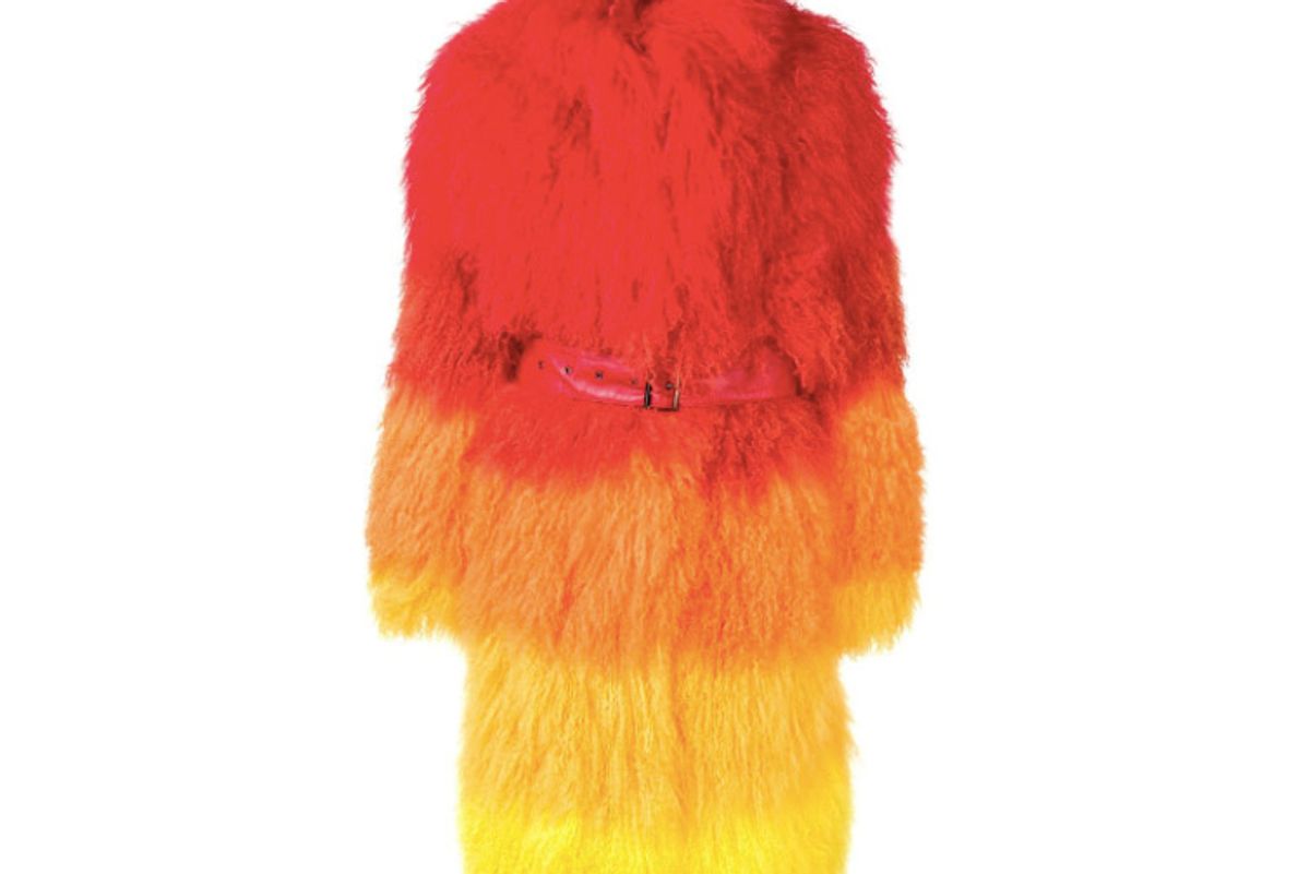 saks potts panelled oversized coat