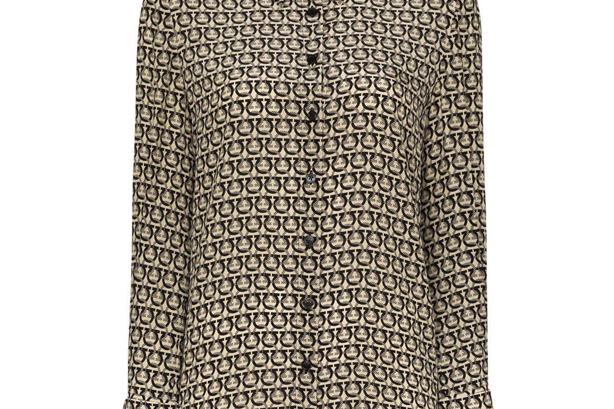 salvatore ferragamo gancini print shirt