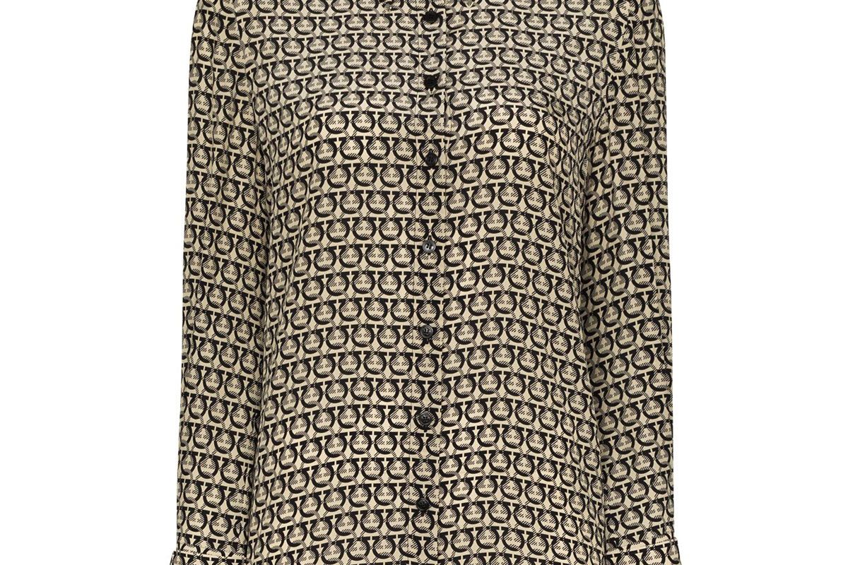 salvatore ferragamo gancini print shirt