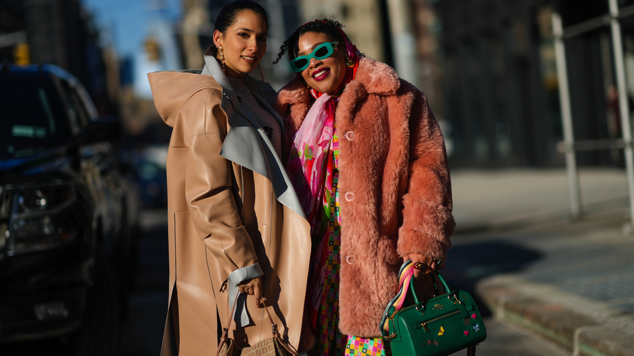 Samia Laaboudi and Greivy Lou in Winter Clothing in NYFW 
