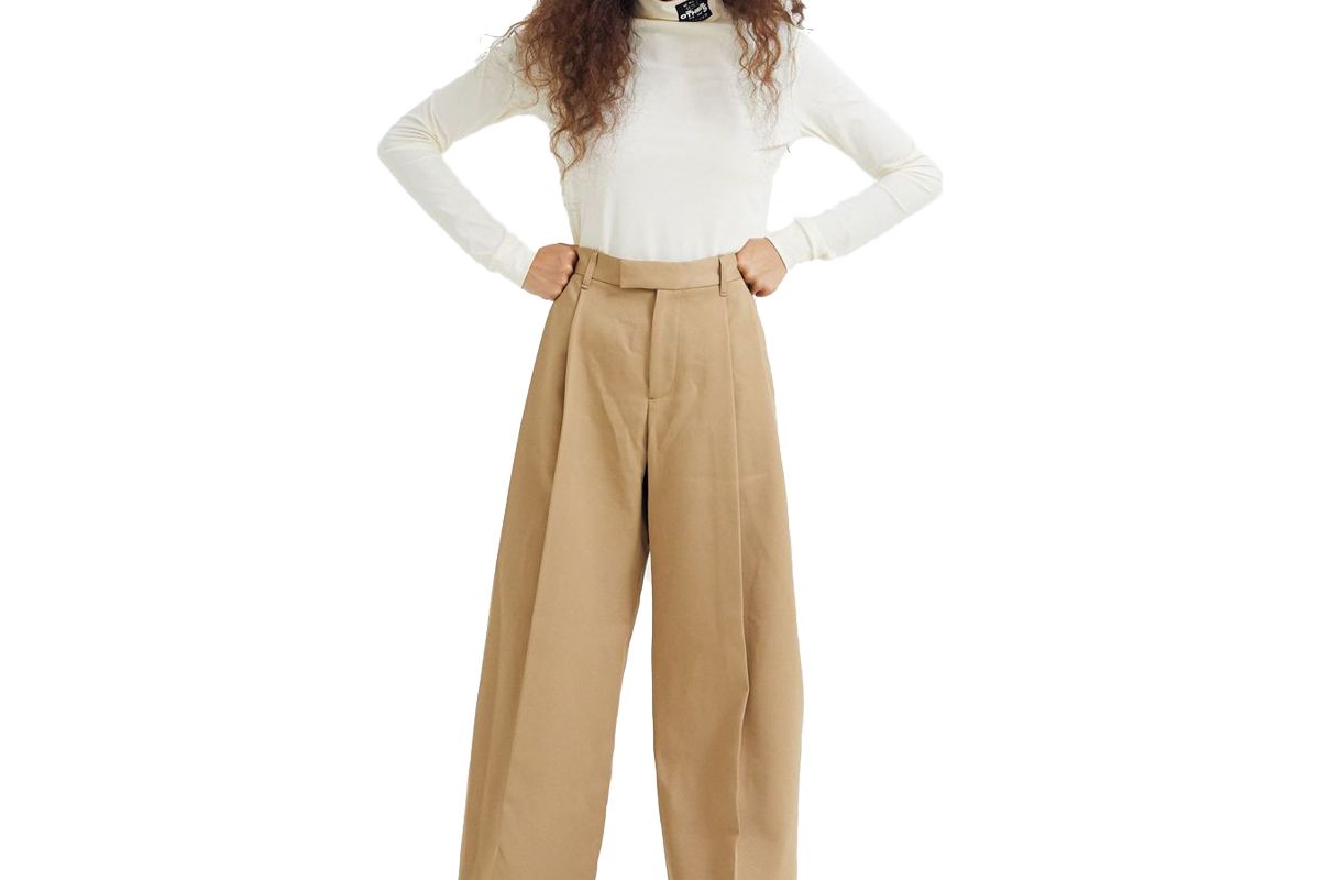 samuel gui yang derek trouser technical twill beige