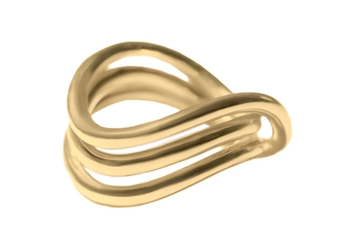 sapir bachar gold wave ring