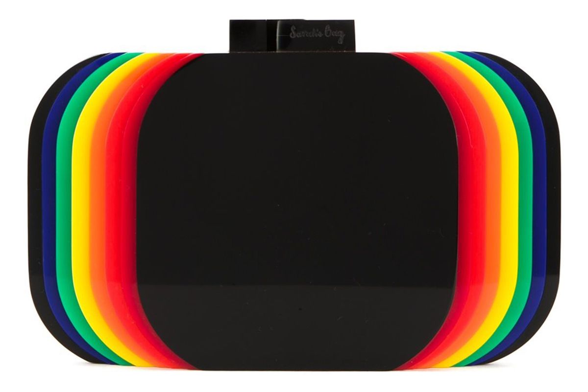 Rainbow Layered Clutch Bag