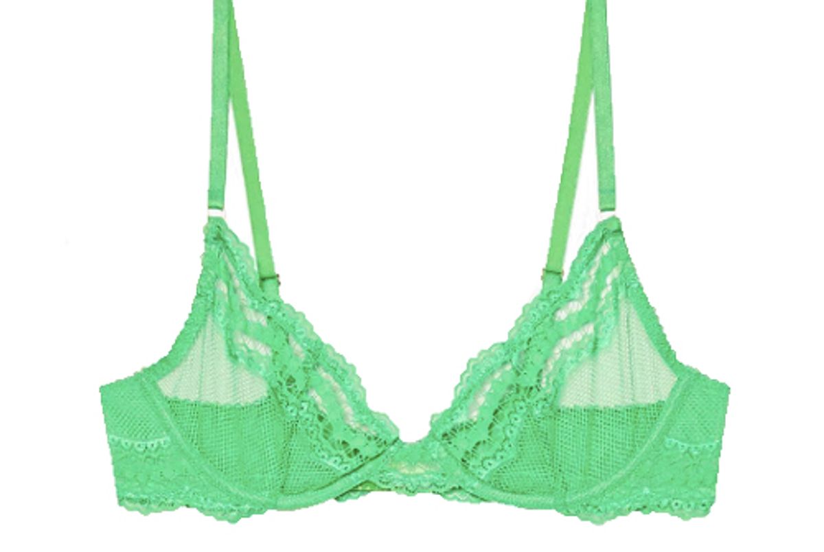 savage fenty fishnet and lace unlined demi cup bra