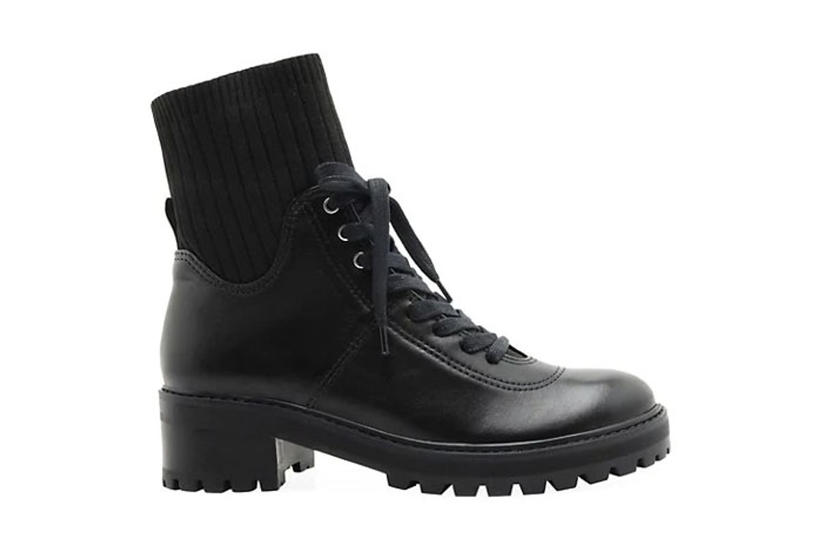 schutz becky leather sock combat boots