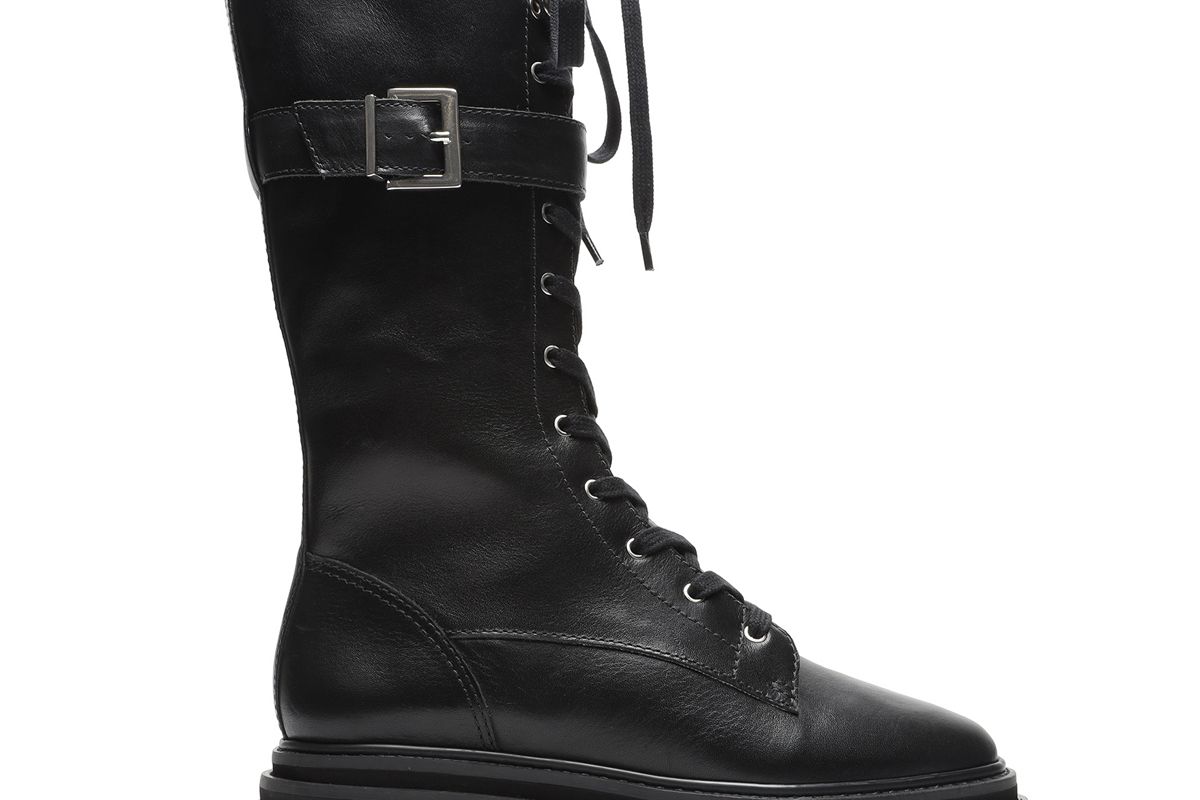 schutz moly leather combat boot