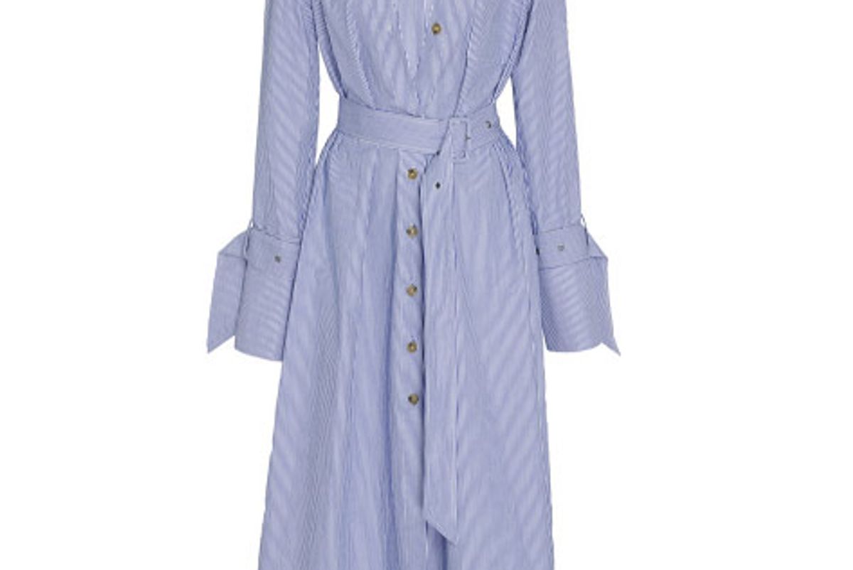 Asymmetric Placket Shirt Dress