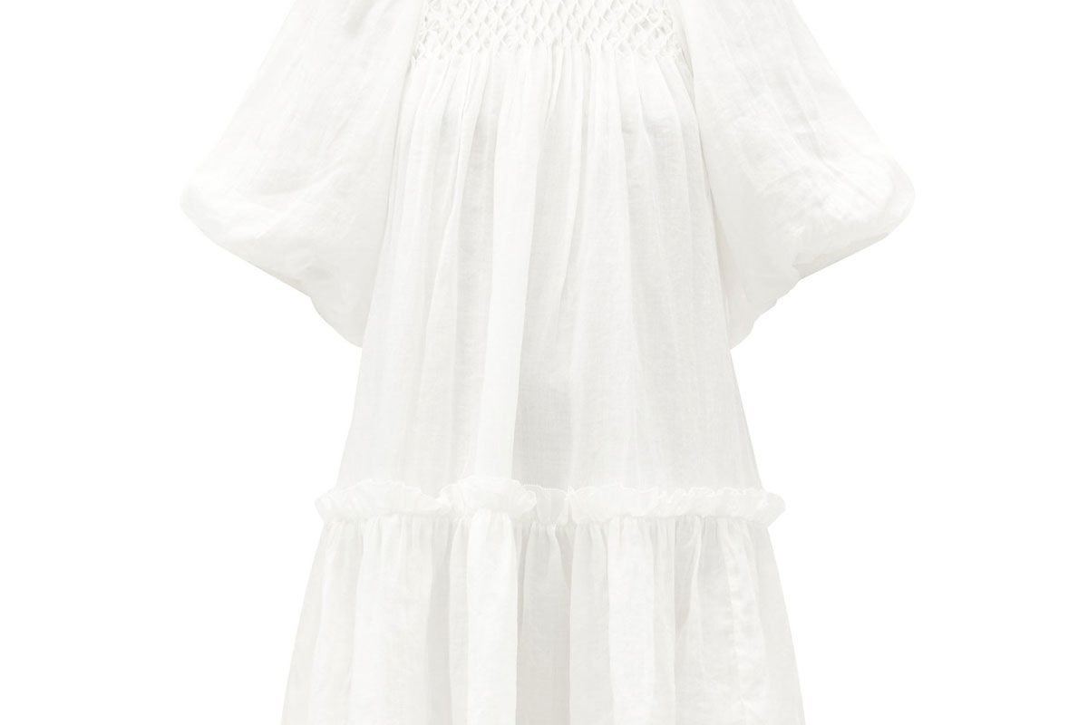 sea geneva smocked cotton dress