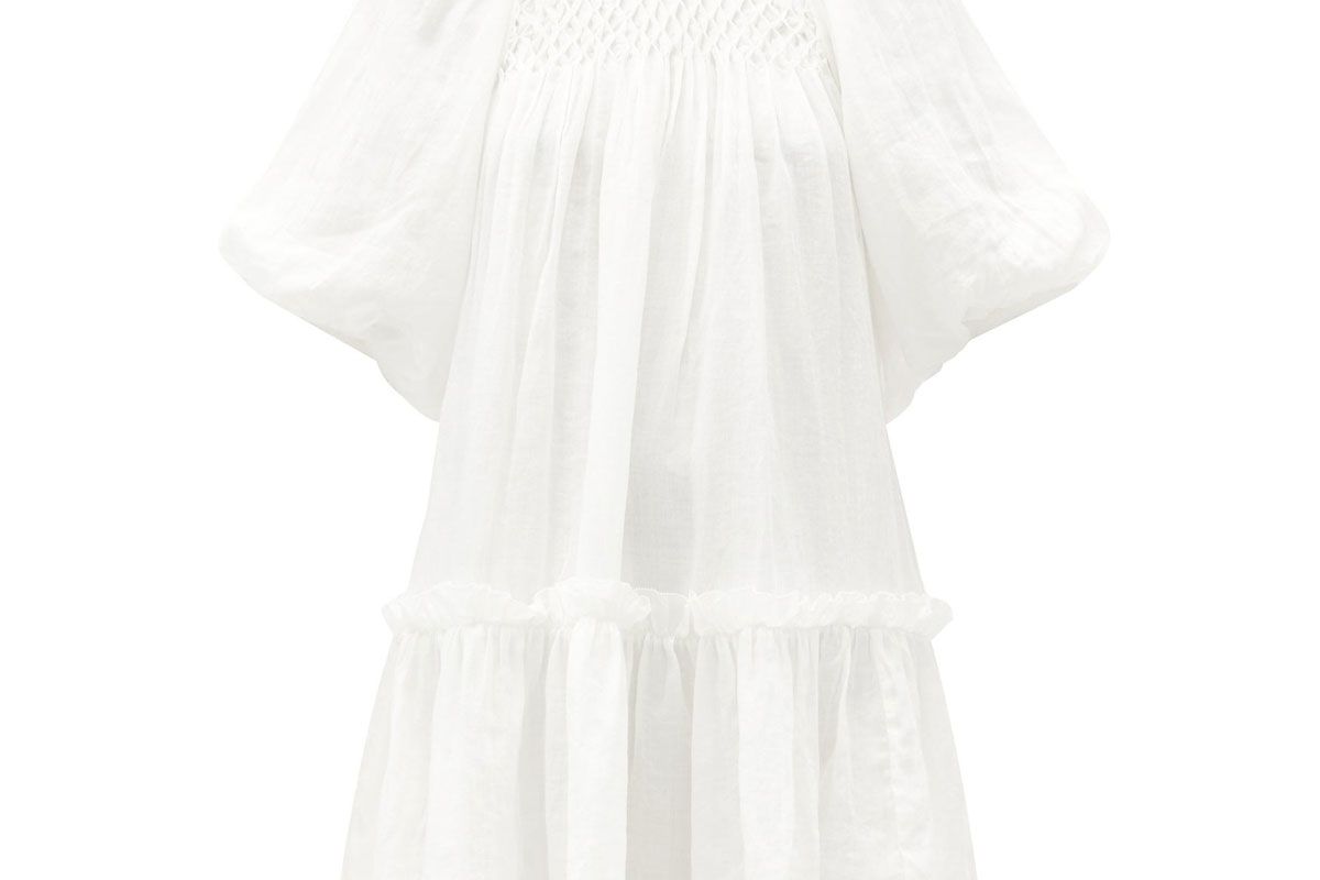 sea geneva smocked cotton dress