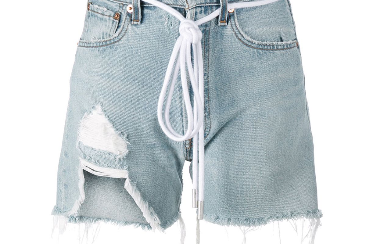 Distressed Denim Shorts