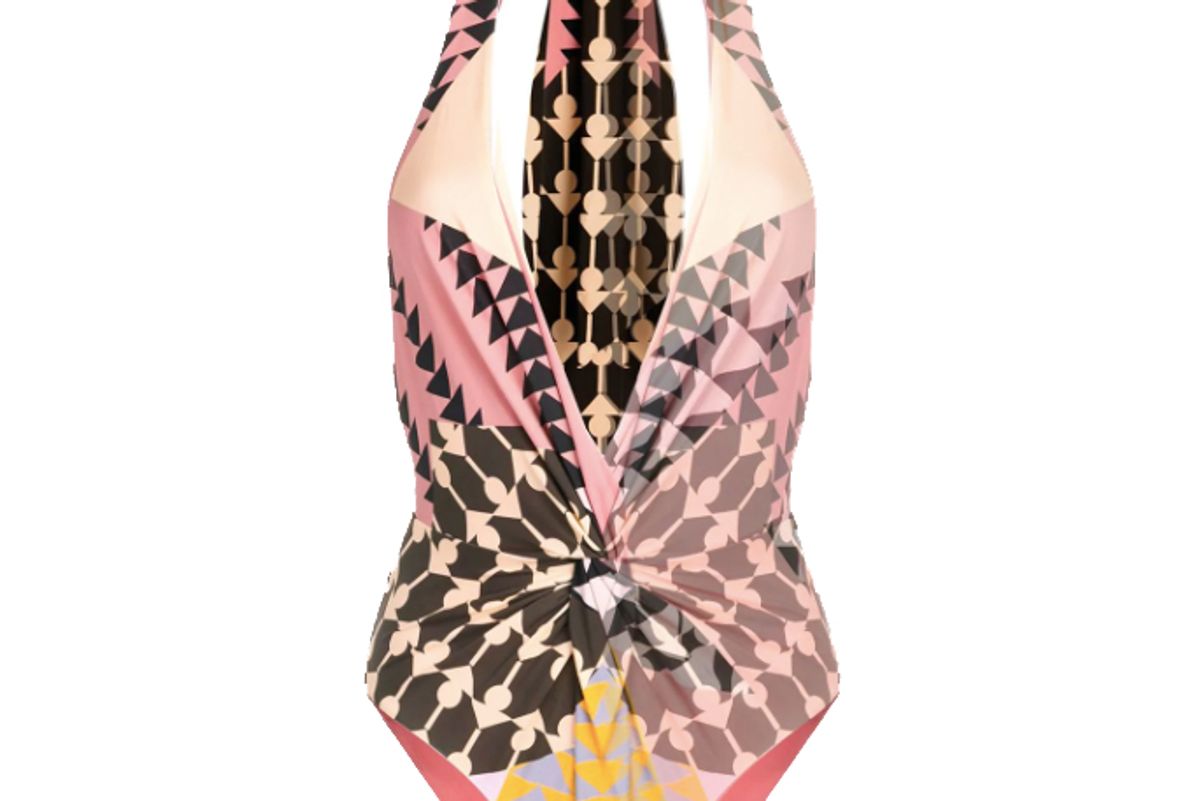 self-portrait patterned swimsuit