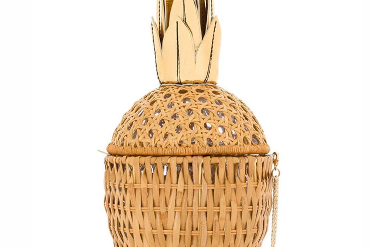 serpui abacaxi straw clutch