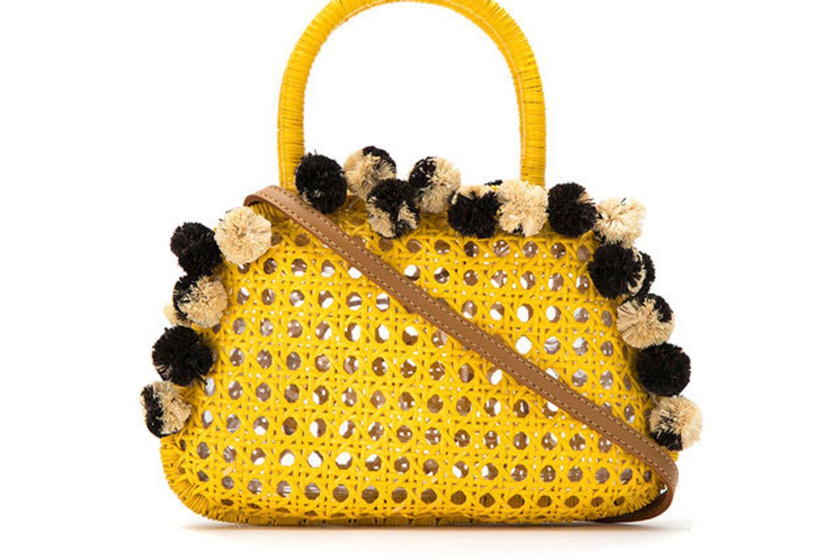 serpui embellished straw bag