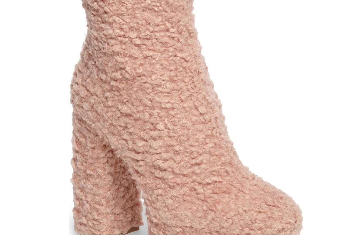 Forrest Faux Shearlng Platform Bootie