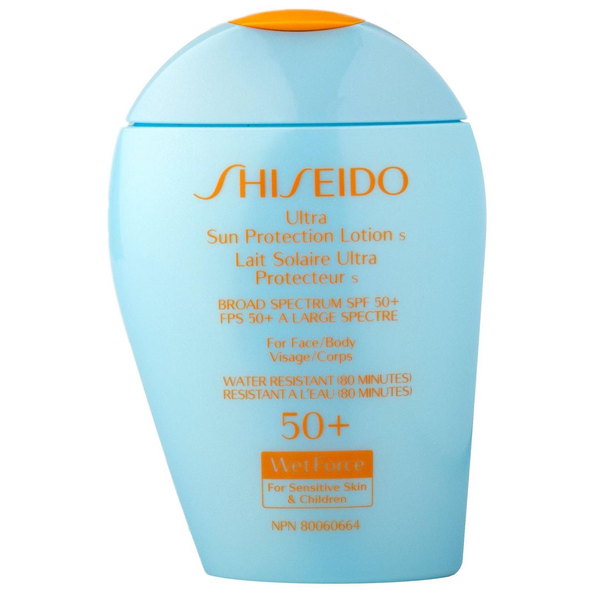 shiseido ultra sun protection lotion broad spectrum spf 50+ wetforce for sensitive skin and children