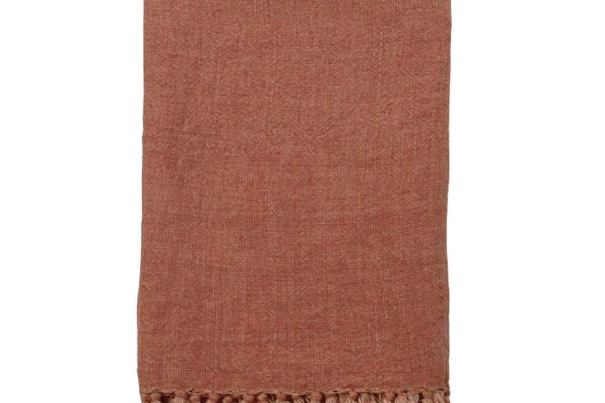 shop by salt organic charcoal linen throw