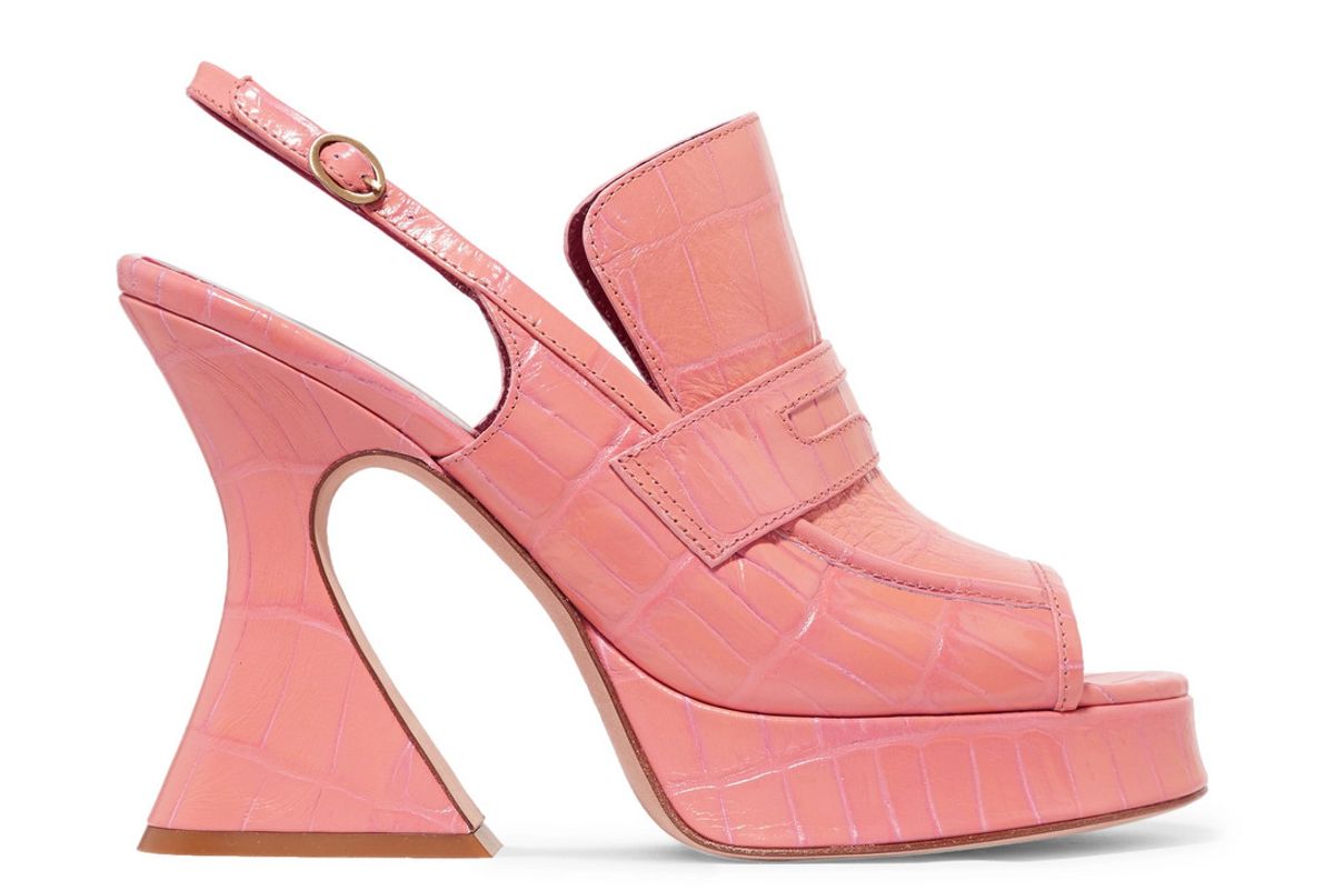 sies marjan ellie croc effect leather platform slingback sandals