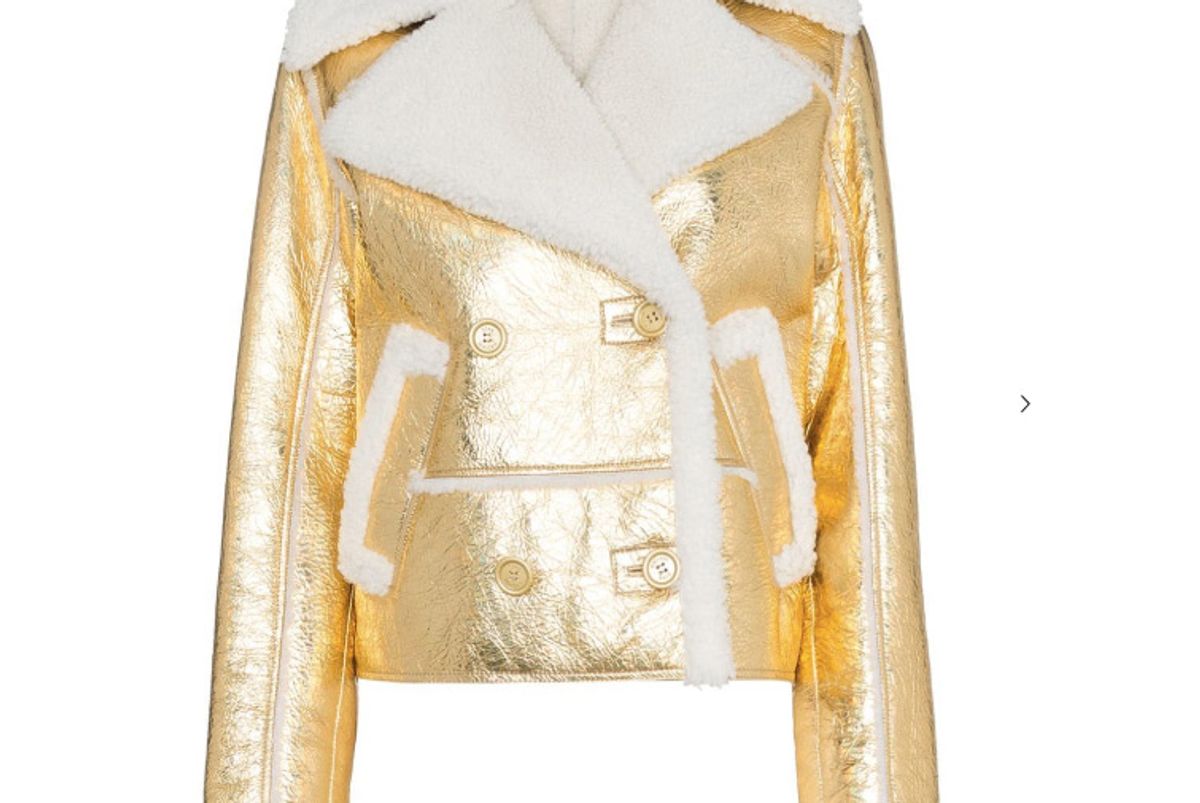 sies marjan hensley metallic aviator jacket