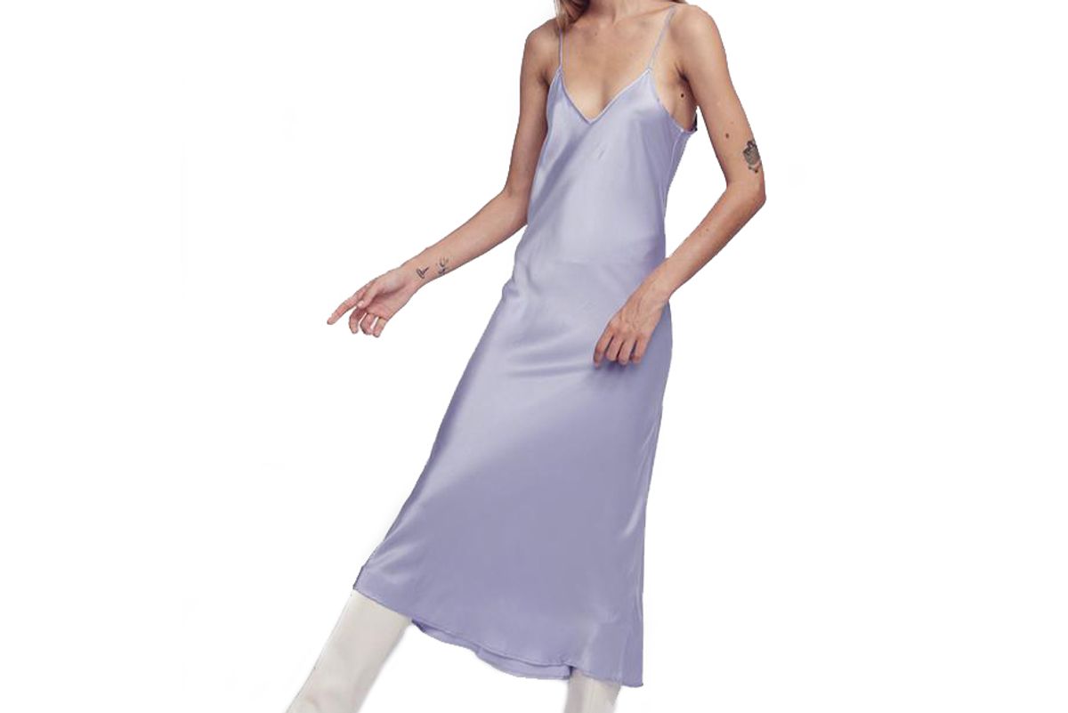 silk laundry 90s silk slip dress