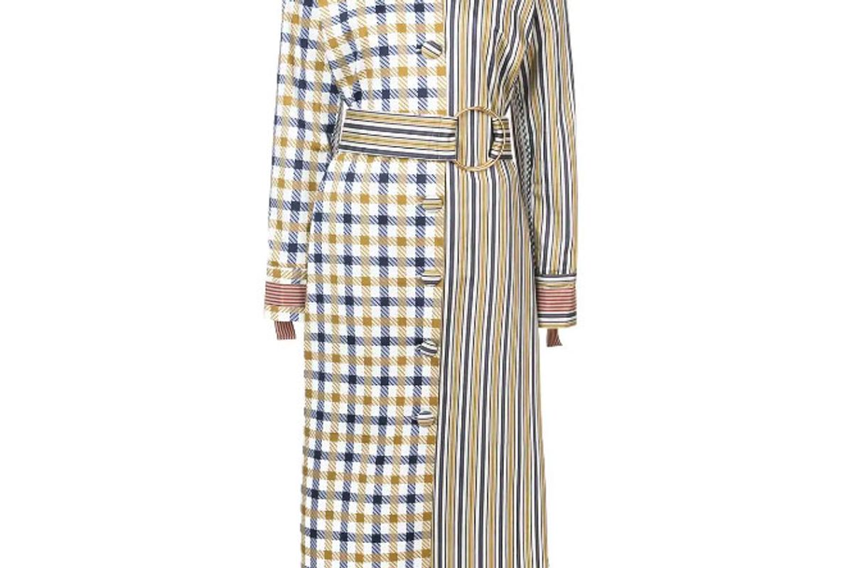 silvia tcherassi contrast panel coat